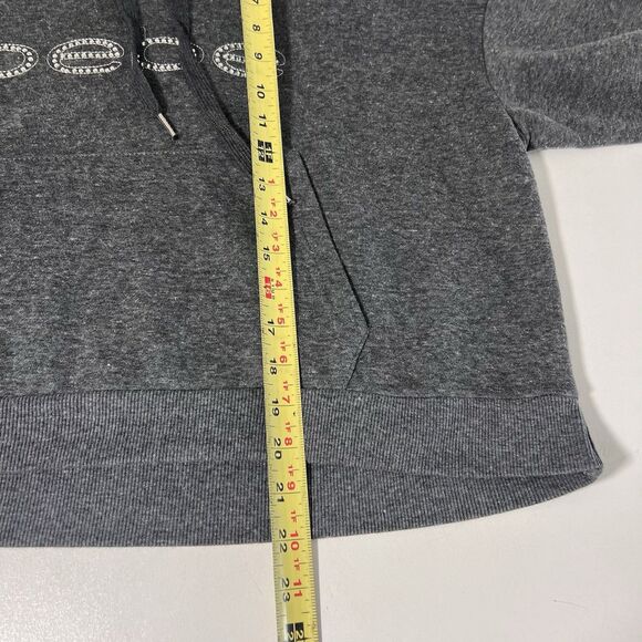 Bebe Sweatsuit Womens L Gray Sequins Rhinestones Logo Hoodie Joggers Lounge Y2K - Picture 8 of 11